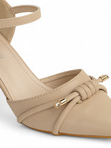 Nude Synthetic Leather Buckle Block Heel Sandals (TC-RS4002-NUD)