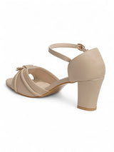 Nude Synthetic Leather Buckle Block Heel Sandals (TC-RS4004-NUD)