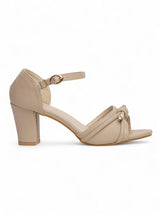 Nude Synthetic Leather Buckle Block Heel Sandals (TC-RS4004-NUD)