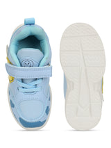 Blue PU Velcro Sneakers For Kids-Unisex (TC-RS4007-BLU)