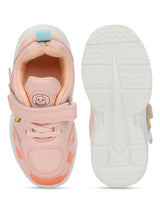 Pink PU Velcro Sneakers For Kids-Unisex (TC-RS4007-PNK)