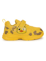 Yellow PU Velcro Sneakers For Kids-Unisex (TC-RS4007-YEL)