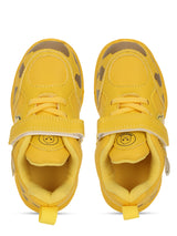 Yellow PU Velcro Sneakers For Kids-Unisex (TC-RS4007-YEL)