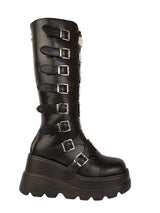Black Synthetic Leather Winter High-End Stylish Long Boots (TC-RS4010-B-BLK)