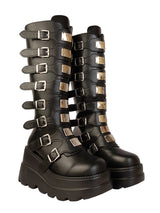 Black Synthetic Leather Winter High-End Stylish Long Boots (TC-RS4010-B-BLK)