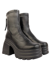 Black Synthetic Leather High-End-Fashion Stylish Ankle Boots (TC-RS4012-BLK)