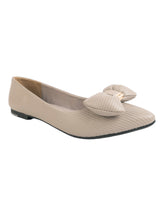 Grey Synthetic Leather Pointed Toe Flat Ballerina (TC-RSHO1-GRY)