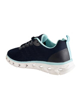 Blue Mesh Lace-Up Round Toe Flat Sneakers (TC-RSHO2-BLU)