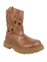 Brown Synthetic Leather Winter Stylish Ankle Boots For Kids-Unisex (TC-RSXR379-BRO)