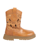 Tan Synthetic Leather Winter Stylish Ankle Boots For Kids-Unisex (TC-RSXR379-TAN)