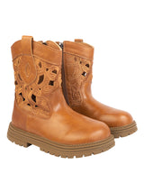 Tan Synthetic Leather Winter Stylish Ankle Boots For Kids-Unisex (TC-RSXR379-TAN)