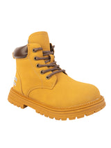 Camel Synthetic Leather Winter Stylish Ankle Boots For Kids-Unisex (TC-RSXR905-CAM)