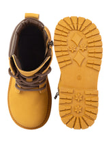 Camel Synthetic Leather Winter Stylish Ankle Boots For Kids-Unisex (TC-RSXR905-CAM)