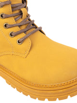 Camel Synthetic Leather Winter Stylish Ankle Boots For Kids-Unisex (TC-RSXR905-CAM)