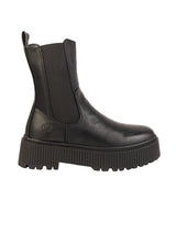 Black Synthetic Leather High-End-Fashion Stylish Ankle Boots (TC-RSZY503-BLK)