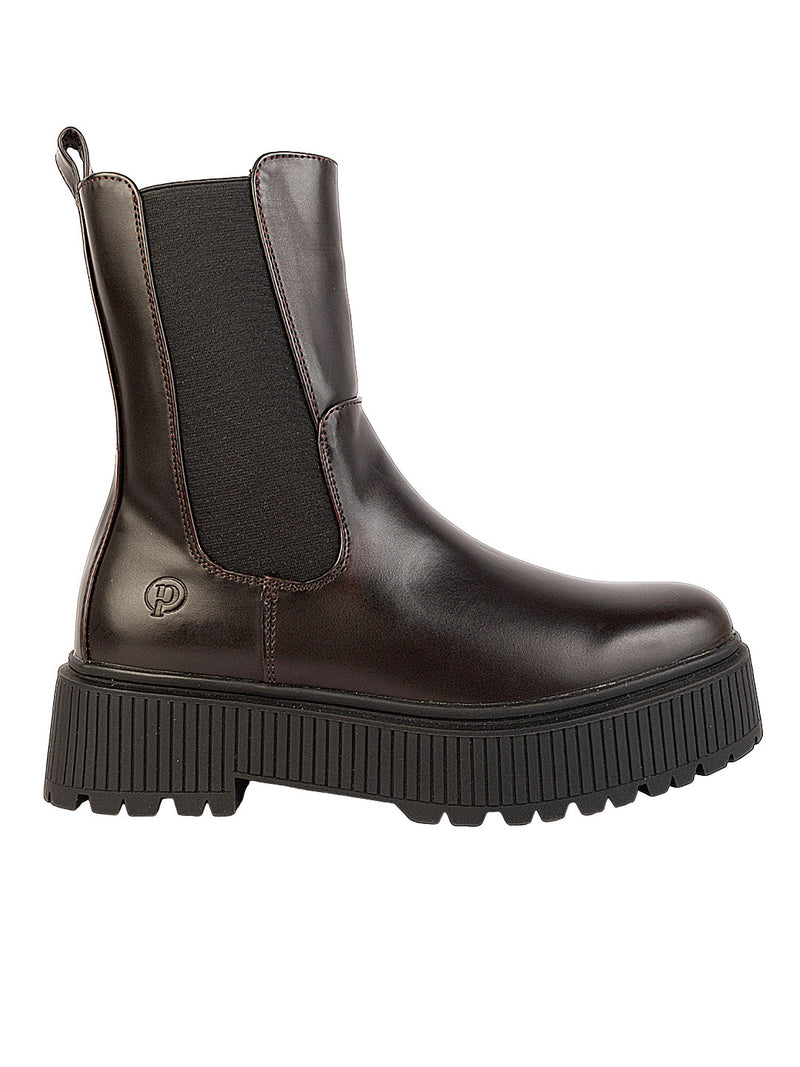 Brown Synthetic Leather Winter High-End Stylish Ankle Boots (TC-RSZY503-BRO)