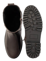 Brown Synthetic Leather Winter High-End Stylish Ankle Boots (TC-RSZY503-BRO)