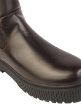 Brown Synthetic Leather Winter High-End Stylish Ankle Boots (TC-RSZY503-BRO)