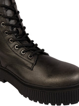 Black Synthetic Leather High-End-Fashion Stylish Ankle Boots (TC-RSZY506-BLK)