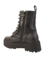 Black Synthetic Leather High-End-Fashion Stylish Ankle Boots (TC-RSZY507-BLK)