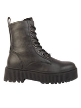 Black Synthetic Leather High-End-Fashion Stylish Ankle Boots (TC-RSZY507-BLK)