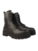 Black Synthetic Leather High-End-Fashion Stylish Ankle Boots (TC-RSZY507-BLK)