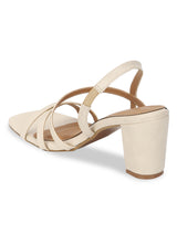 Cream PU Block Heels Sandals (TC-SLC-B5-CRMPU)