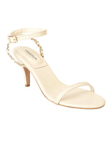 Cream Synthetic Leather Strappy Stiletto Sandals (TC-ST-1295-CRMGLD)