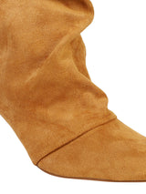 Camel Suede Pointed Toe Slouched Stiletto Heel Ankle Boot (TC-T5039-CAM)