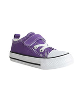 Purple Canvas Top Design And Durable Sole Velcro Sneakers For Kids-Unisex (TC-VKCAN3-PUR)