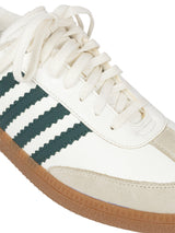 Beige Green Synthetic Leather Low Ankle Stylish Sneakers (TC-WOMENSAM1-BEIGRN)