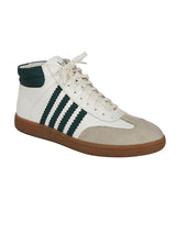 Beige Green Synthetic Leather High Ankle Stylish Sneakers (TC-WOMENSAMH1-BEIGRN)