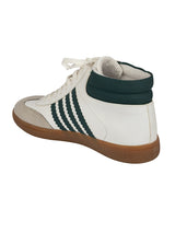 Beige Green Synthetic Leather High Ankle Stylish Sneakers (TC-WOMENSAMH1-BEIGRN)