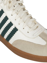 Beige Green Synthetic Leather High Ankle Stylish Sneakers (TC-WOMENSAMH1-BEIGRN)