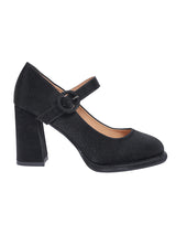 Black Synthetic Leather Buckle Block Heel Sandals (TC-Y526-1-BLK)