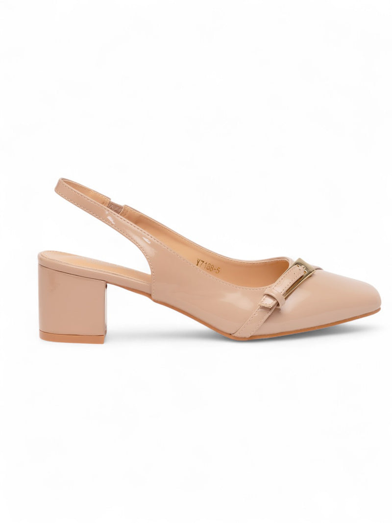 Nude Patent Leather Block Heel Sandals (TC-Y7188-5-NUD)