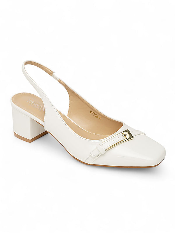 White Patent Leather Block Heel Sandals (TC-Y7188-5-WHT)