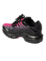 Black Pink Mesh Lace-Up Sneakers For Kids-Unisex (TC-Z2324-BLKPNK)