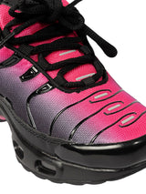 Black Pink Mesh Lace-Up Sneakers For Kids-Unisex (TC-Z2324-BLKPNK)