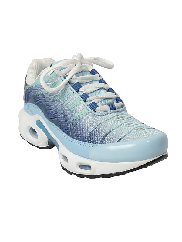 Moon Blue Mesh Lace-Up Sneakers For Kids-Unisex (TC-Z2324-MBLU)