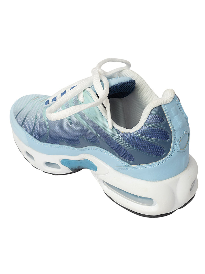 Moon Blue Mesh Lace-Up Sneakers For Kids-Unisex (TC-Z2324-MBLU)