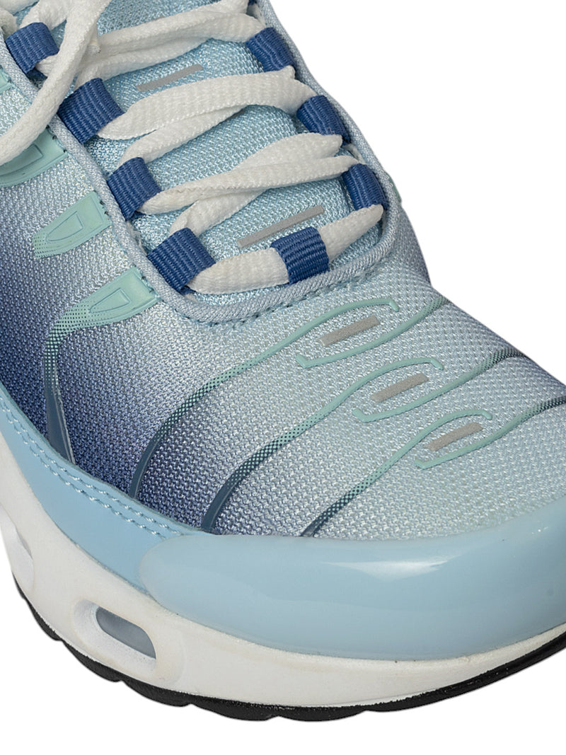 Moon Blue Mesh Lace-Up Sneakers For Kids-Unisex (TC-Z2324-MBLU)