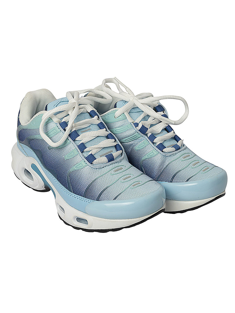 Moon Blue Mesh Lace-Up Sneakers For Kids-Unisex (TC-Z2324-MBLU)