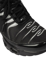 Black Silver Mesh Lace-Up Sneakers For Kids-Unisex (TC-Z2327-BLKSIL)