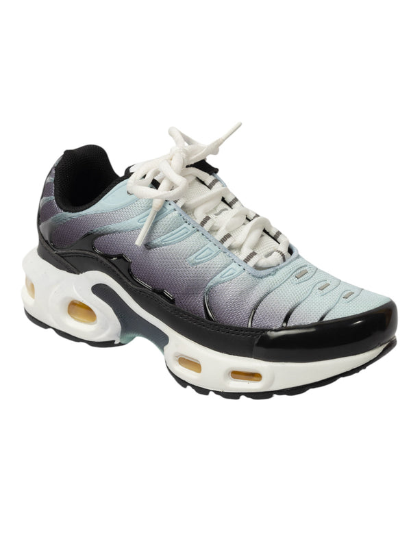 Blue Black Mesh Lace-Up Sneakers For Kids-Unisex (TC-Z2327-BLUBLK)