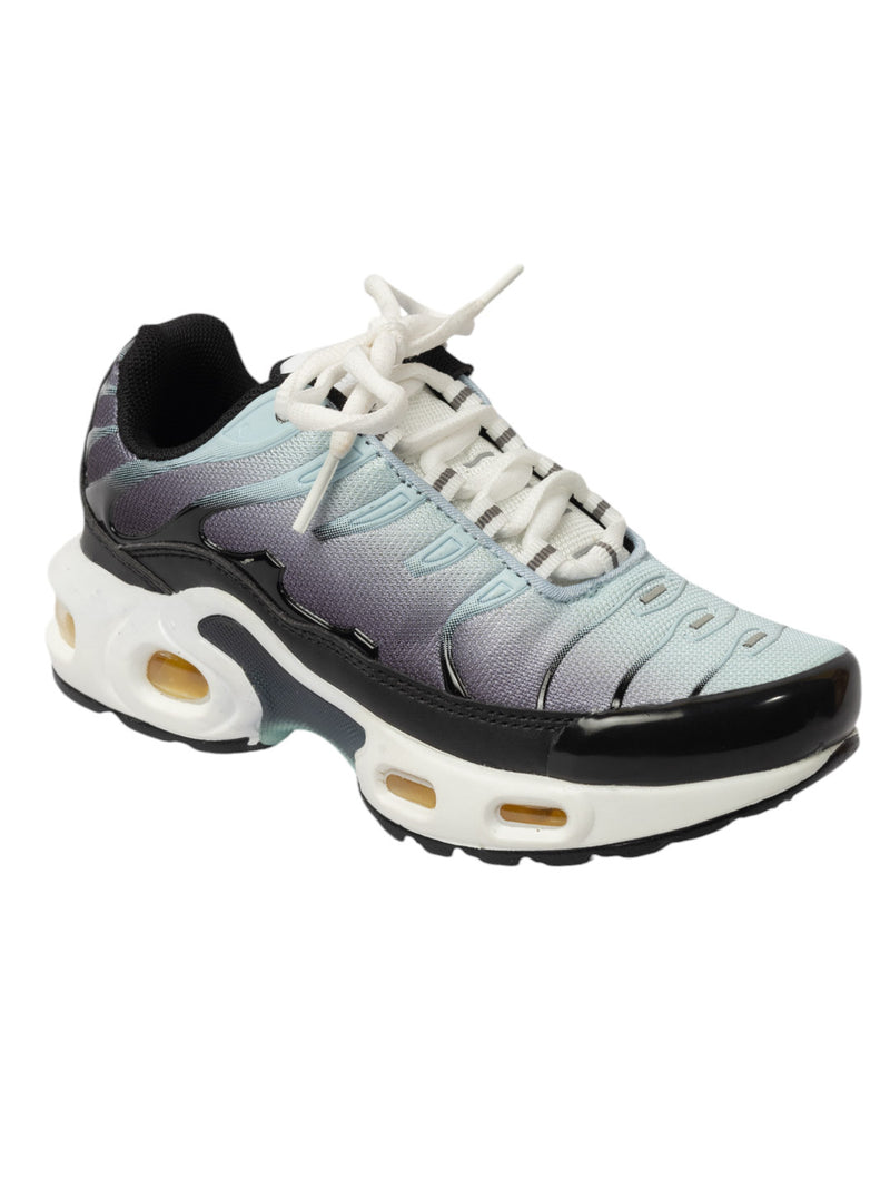 Blue Black Mesh Lace-Up Sneakers For Kids-Unisex (TC-Z2327-BLUBLK)