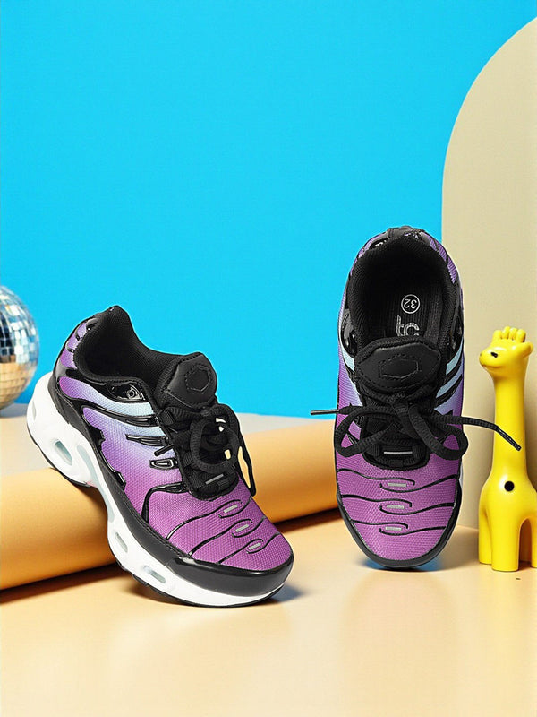Purple Mesh Lace-Up Sneakers For Kids-Unisex (TC-Z2327-PUR)