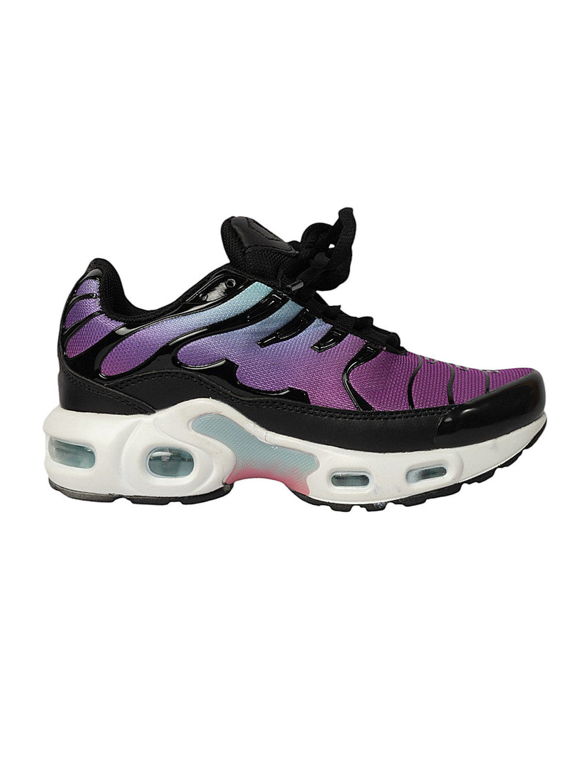 Purple Mesh Lace-Up Sneakers For Kids-Unisex (TC-Z2327-PUR)