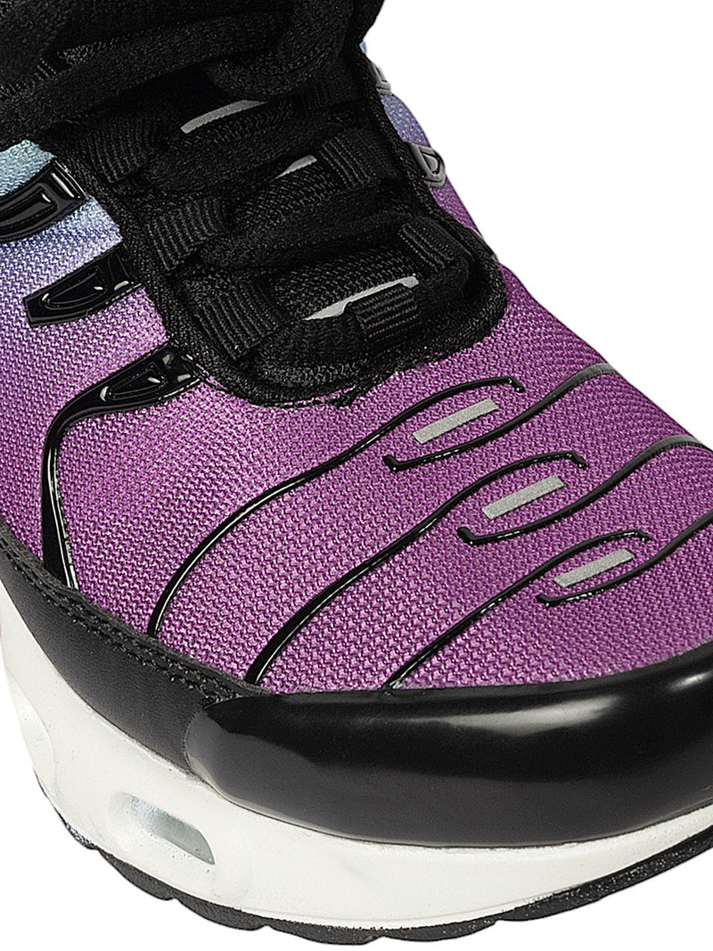 Purple Mesh Lace-Up Sneakers For Kids-Unisex (TC-Z2327-PUR)