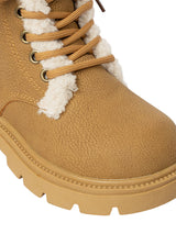 Khaki Synthetic Leather Zipper Boots For Kids-Unisex (TC-ZY1122-KHA)